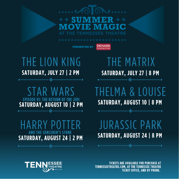 Featured image for “Summer Movie Magic Series returns to The Historic Tennessee Theatre”