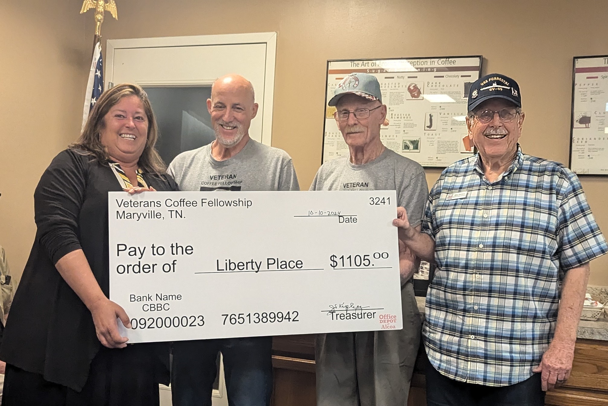 Featured image for “Maryville veterans group donates funds for KCDC’s Liberty Place”