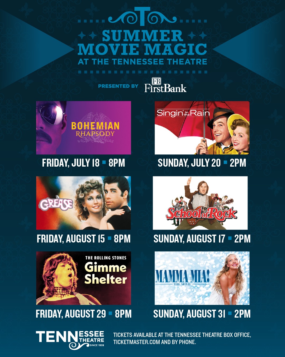 Featured image for “Summer Movie Magic Series presented by FirstBank returns to The Historic Tennessee Theatre”