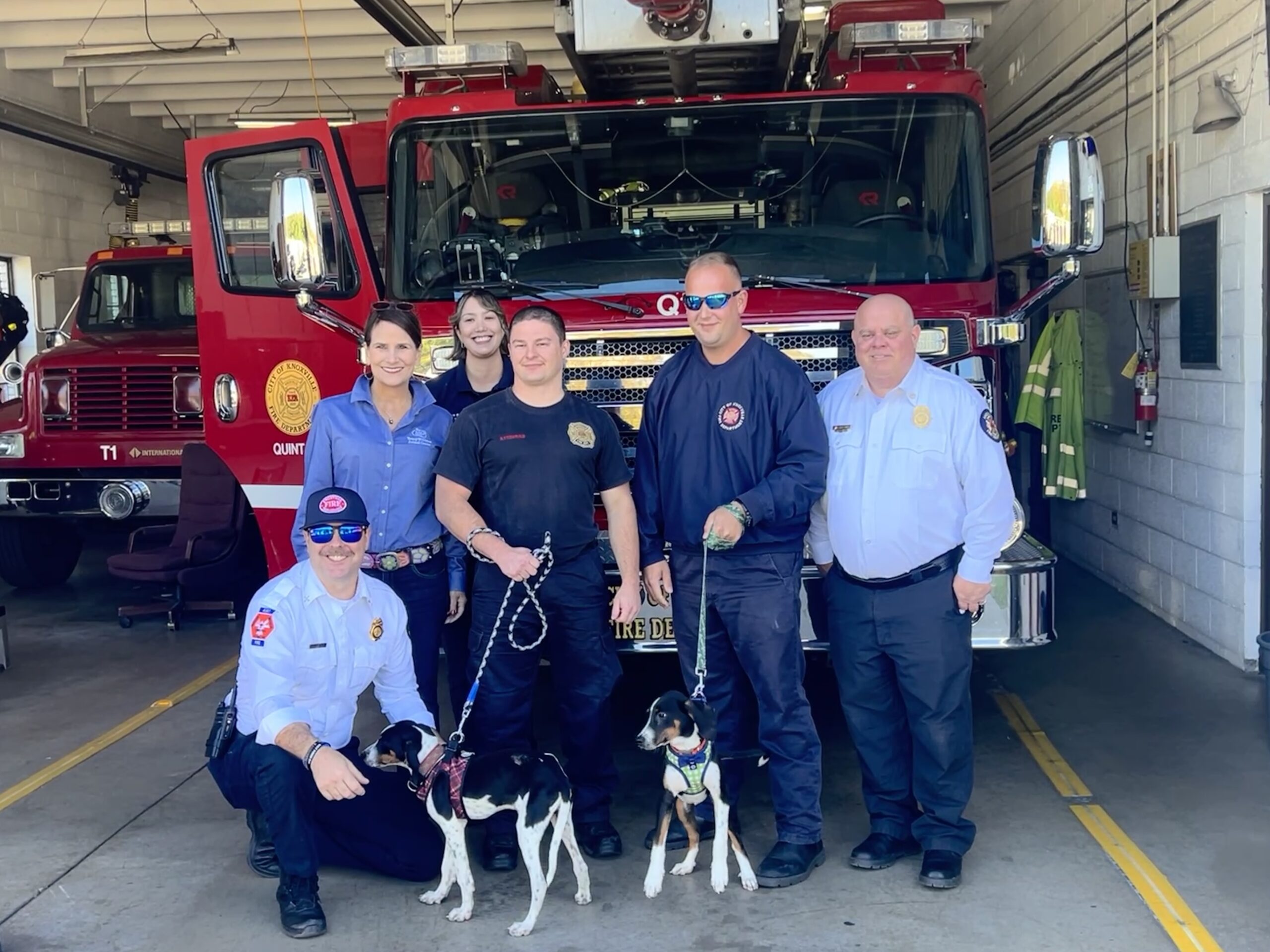 Featured image for “Young-Williams Animal Center and Knoxville Fire Department partner to help lost pets get home”